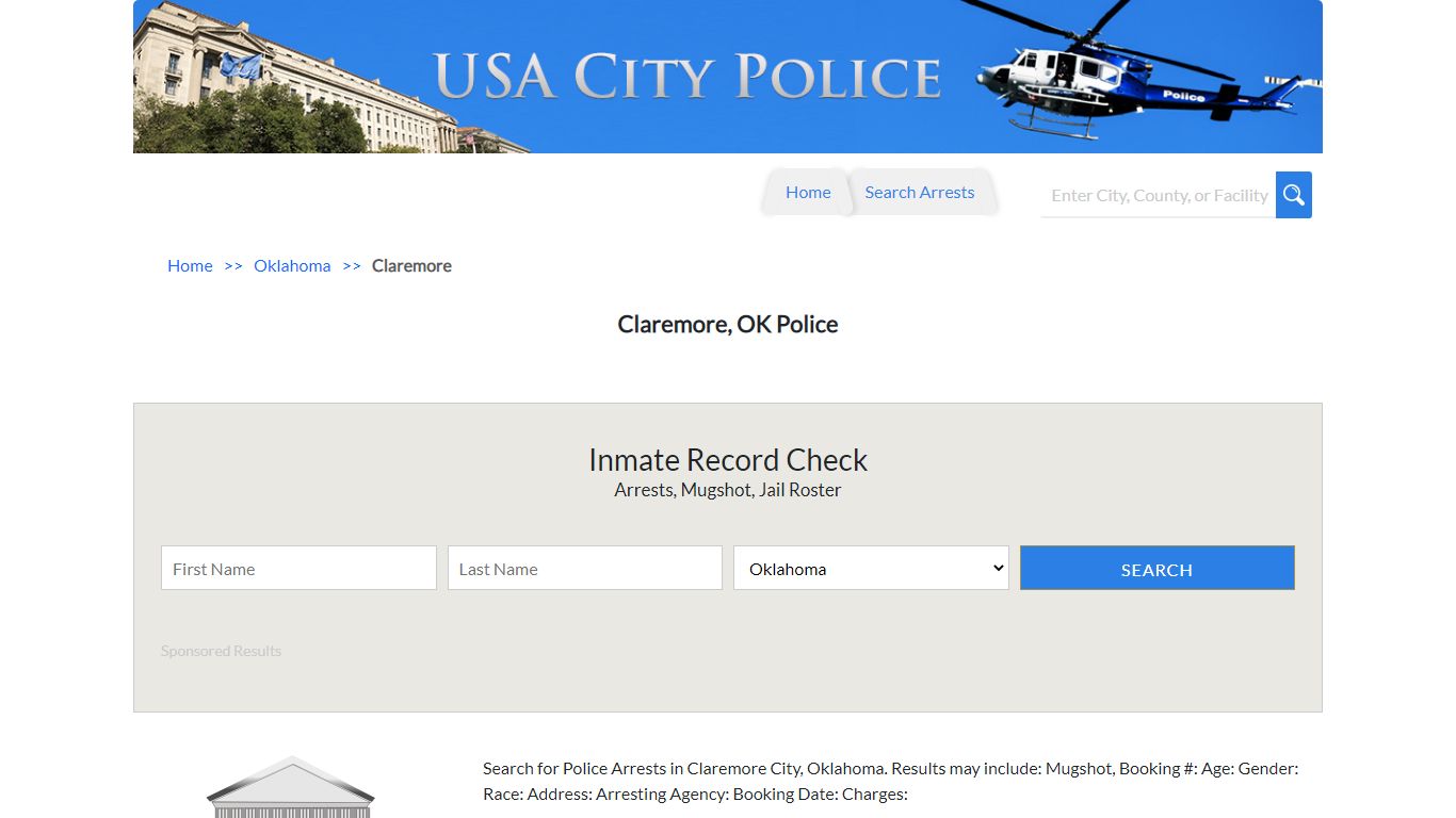 Claremore, OK Police | Jail Records